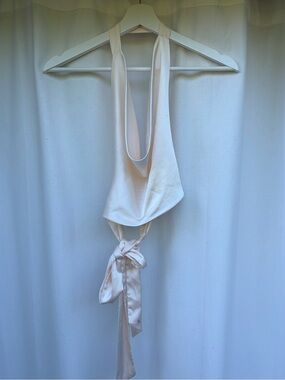 Cotton Candy LA Blush Silky Tie-Back Halter Bandeau